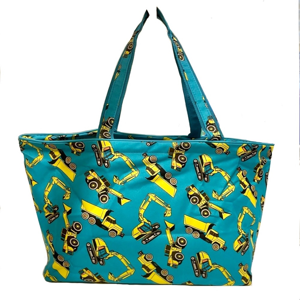 🏷️TRACTOR PRINT BEACH TOTE BAG - Picture 1 of 15